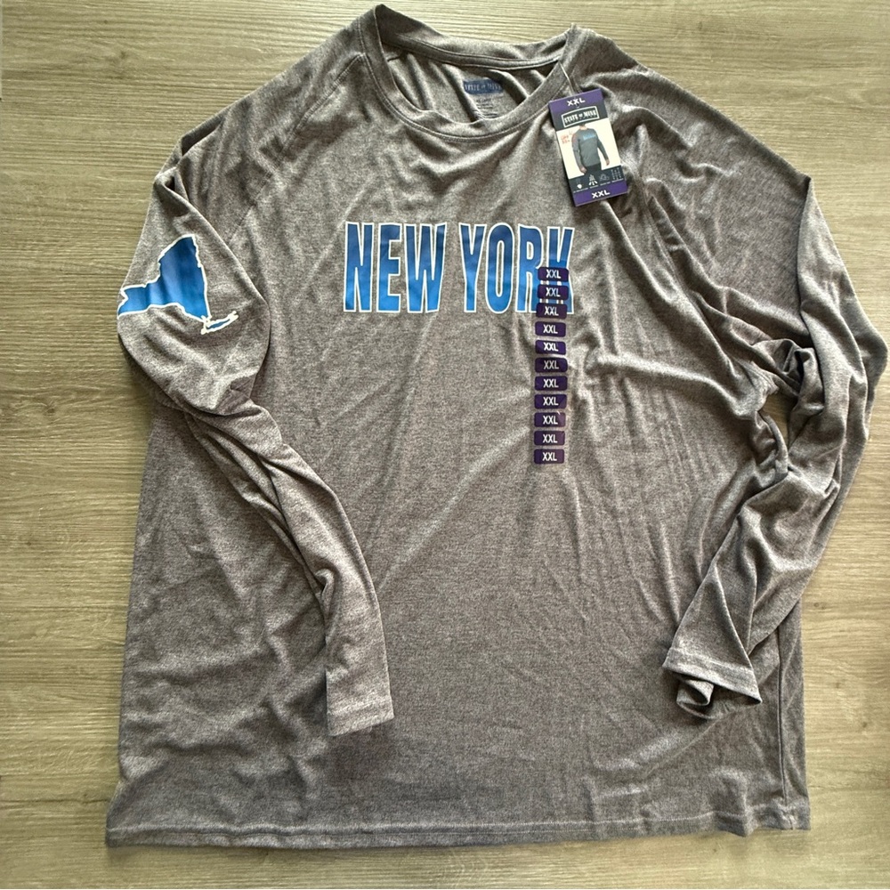 State of Mine Moisture Wicking LS shirt New York Graphic | Size XXL | Gray